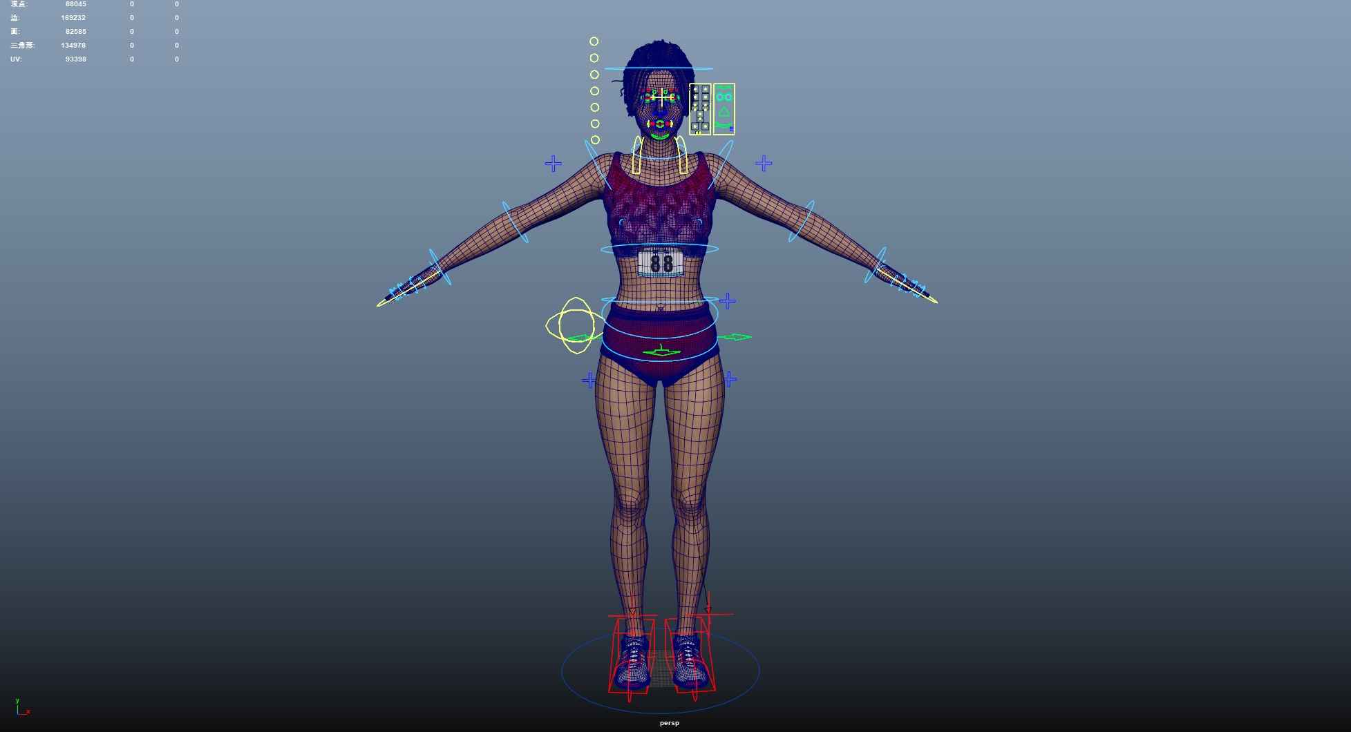 Athlete Runner Low-poly 3D model_20