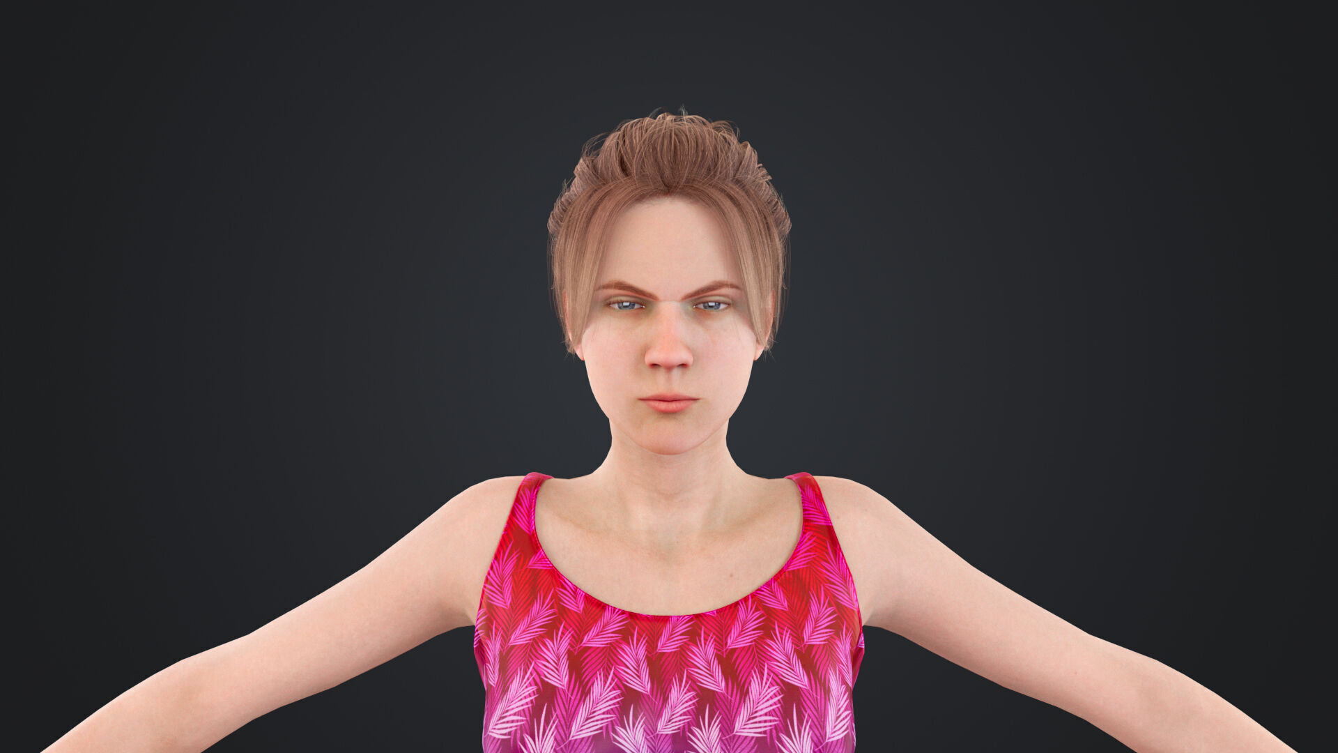 Athlete Runner Low-poly 3D model_15