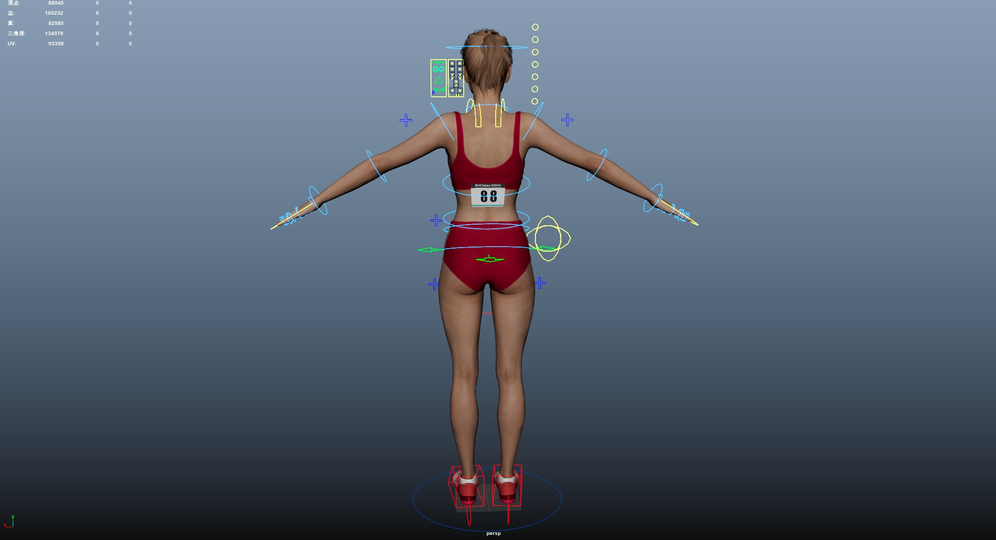 Athlete Runner Low-poly 3D model_23