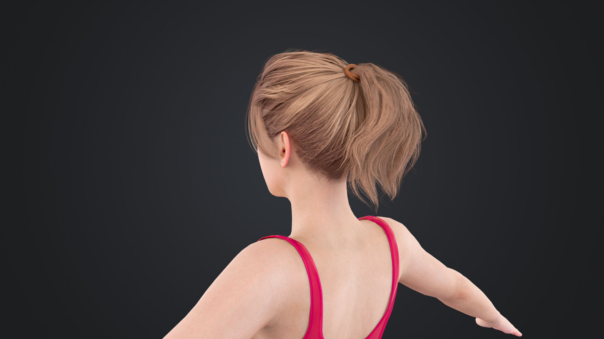 Athlete Runner Low-poly 3D model_12