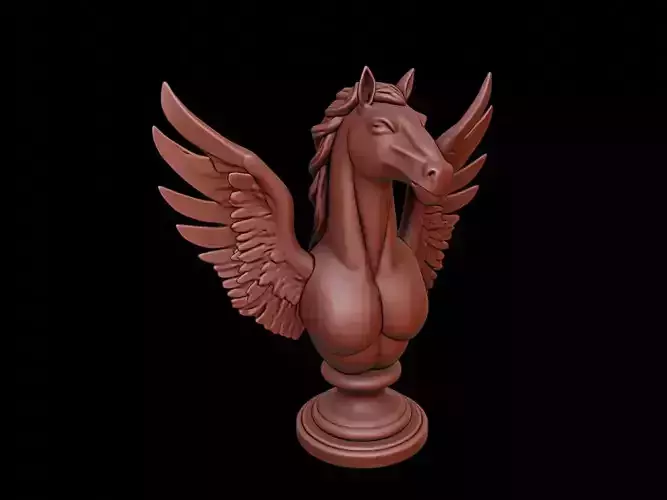 Pegasus Beast Bust 3D print model
