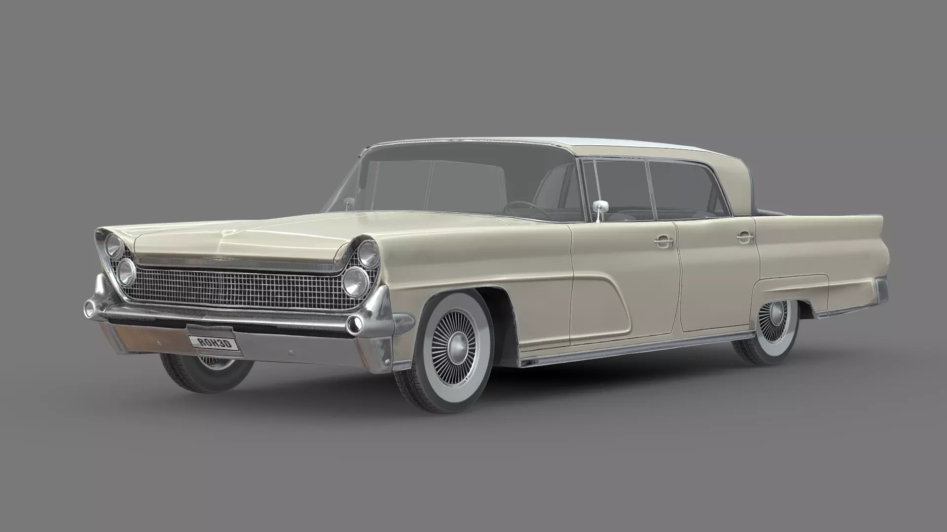 Lincoln Continental Mark IV 1959 Low-poly 3D model