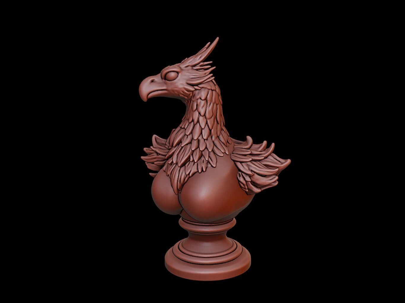 Phoenix Beast Bust 3D print model_1