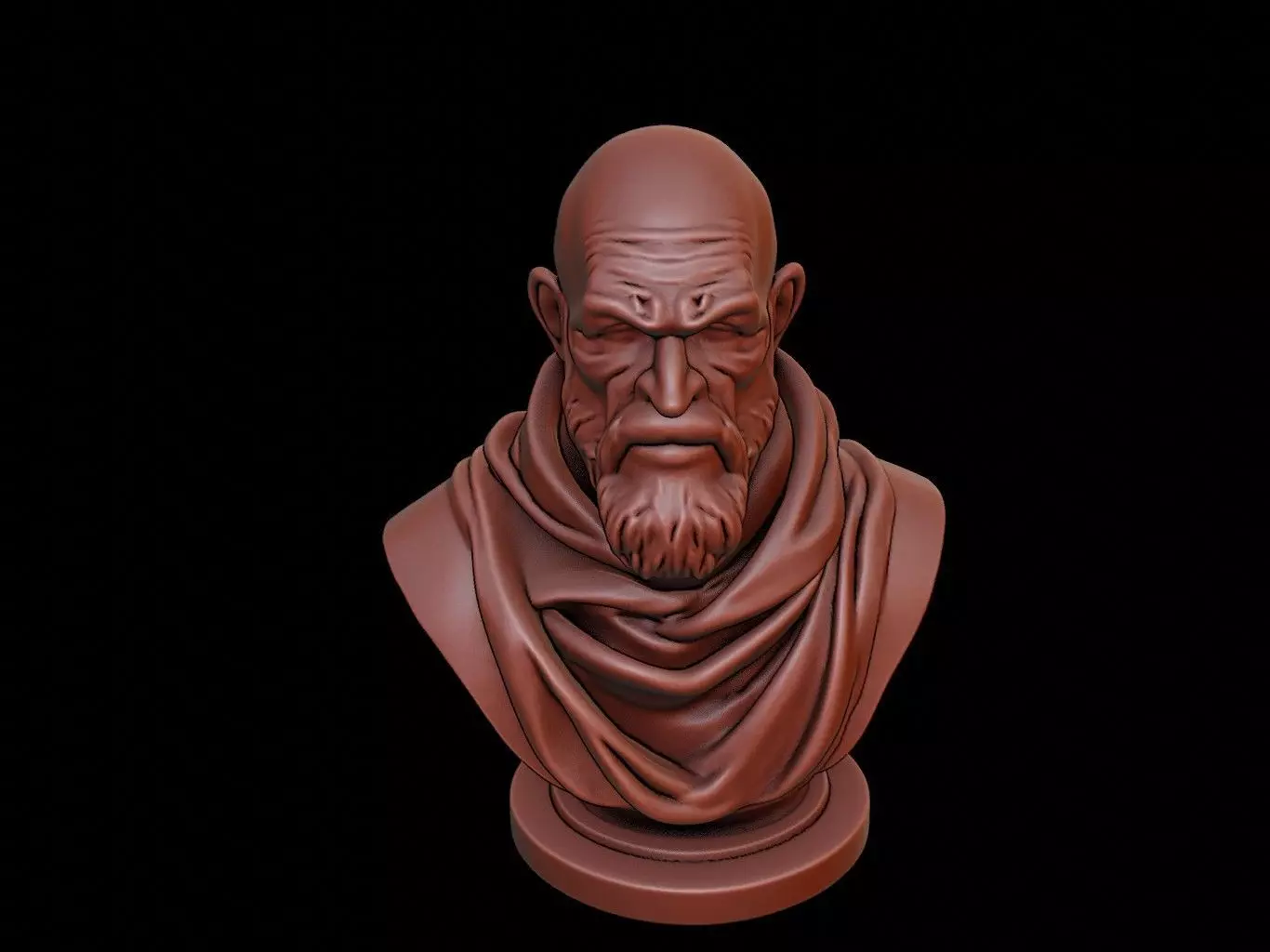 Possessed Monk Beast Bust 3D print model