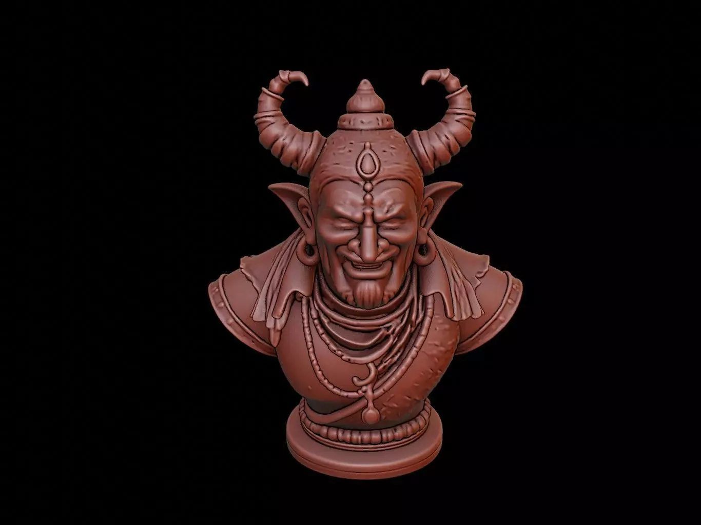 Rakshasa Beast Bust 3D print model_0