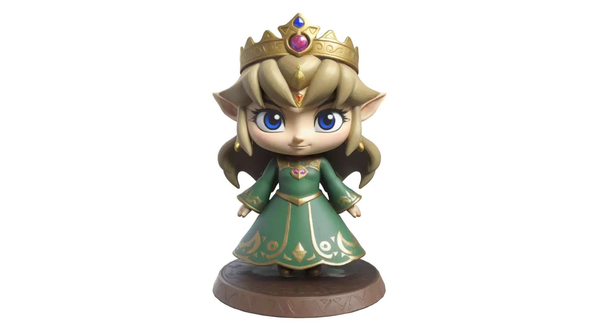 cartoon queen 3D print model_0