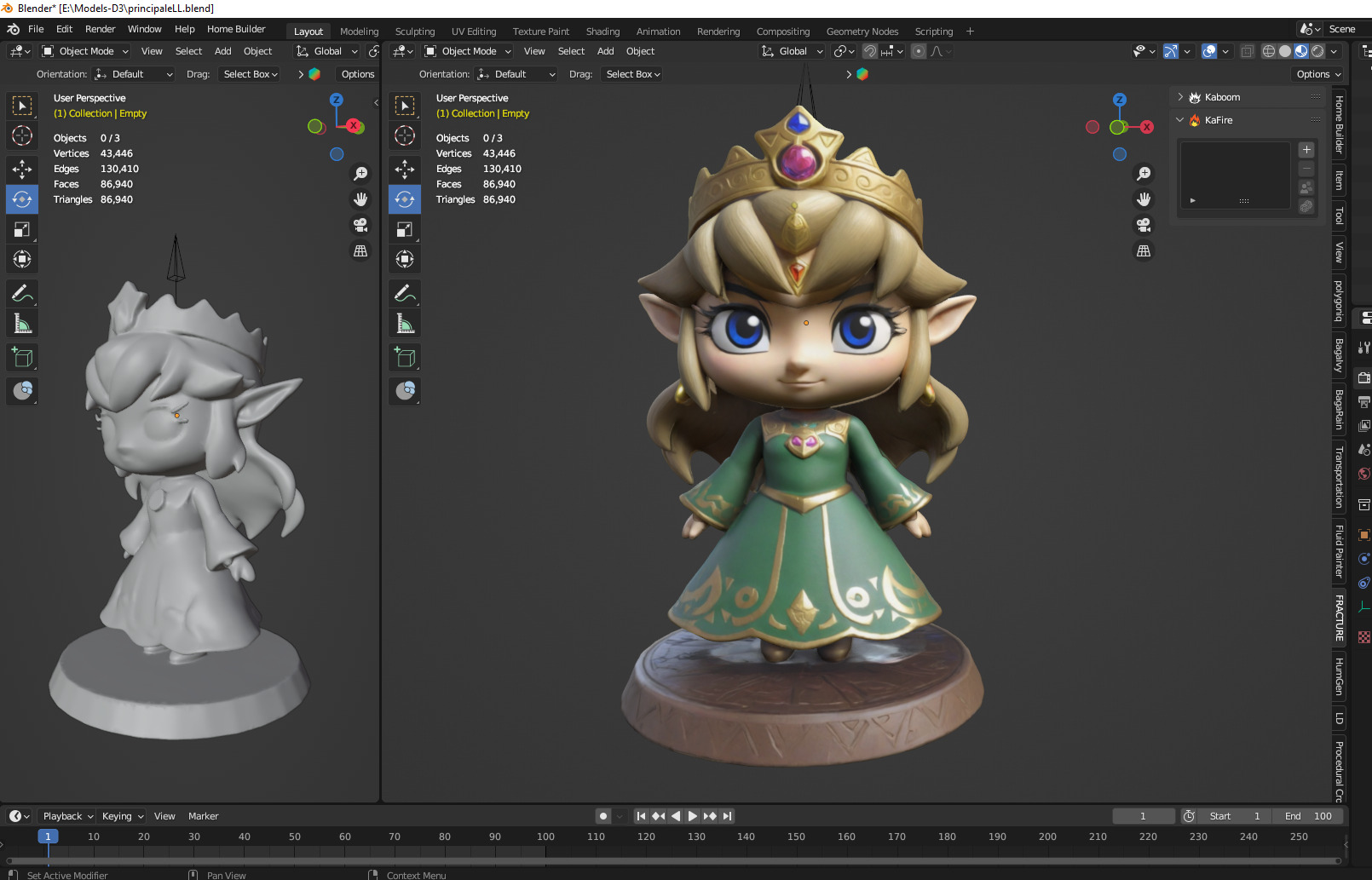 cartoon queen 3D print model_2