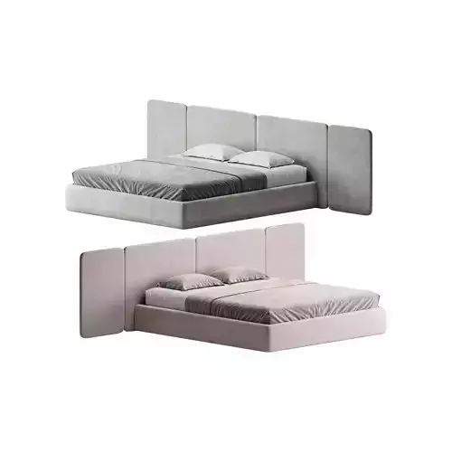 Natural Finish Fabric Pallet Bed