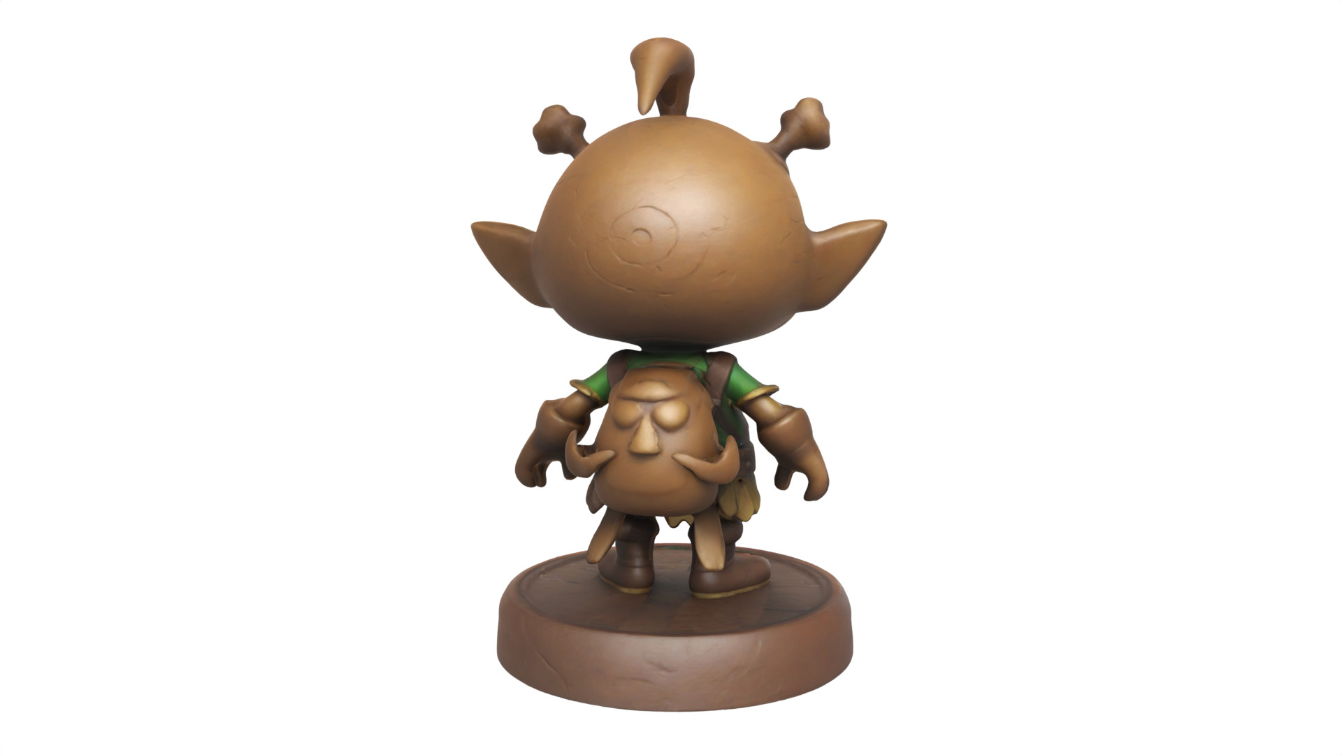 cartoon goblin  3D print model_3