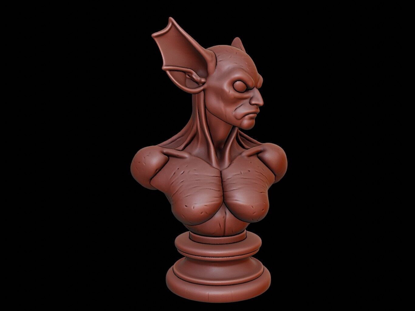 Shapeshifter Beast Bust 3D print model_2