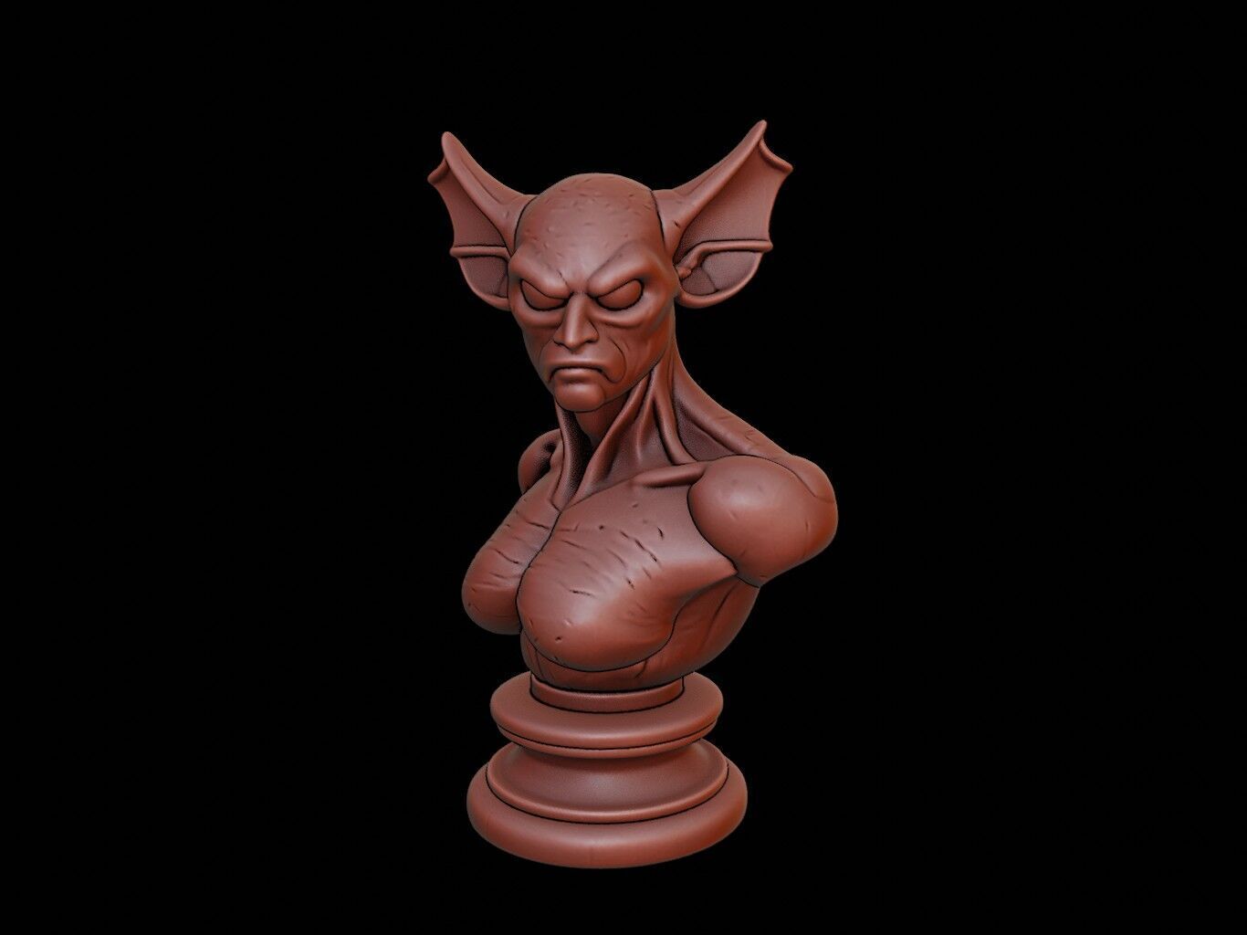 Shapeshifter Beast Bust 3D print model_1