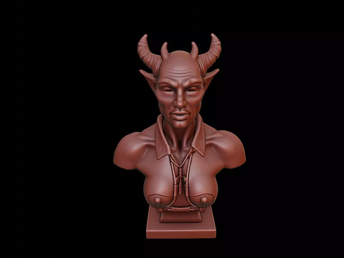 Shapeshifter Beast Bust 3D print model_0