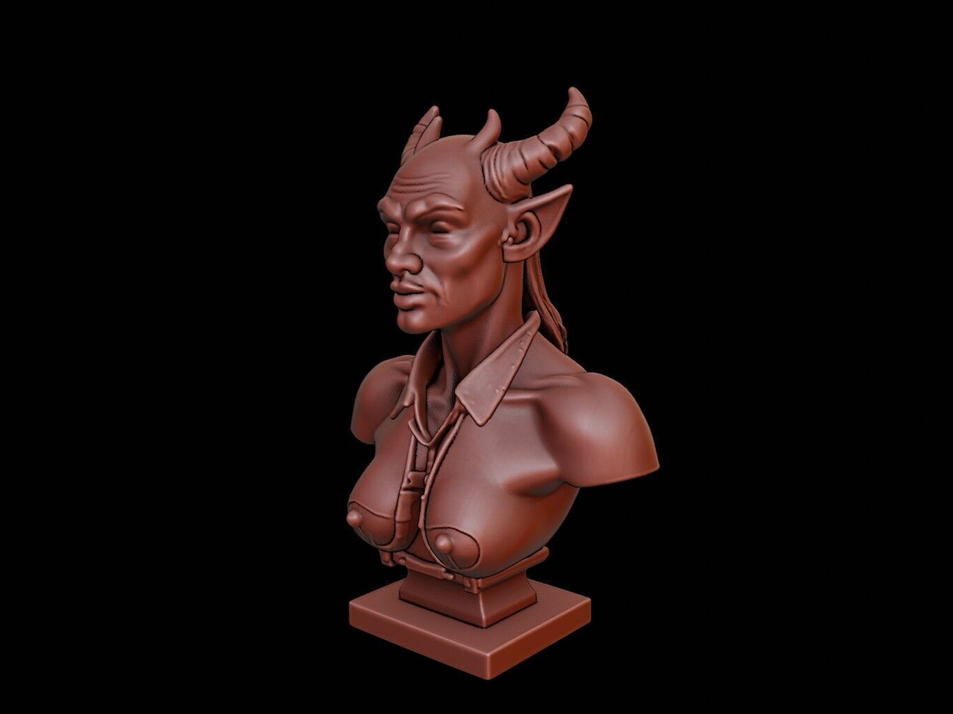 Shapeshifter Beast Bust 3D print model_1