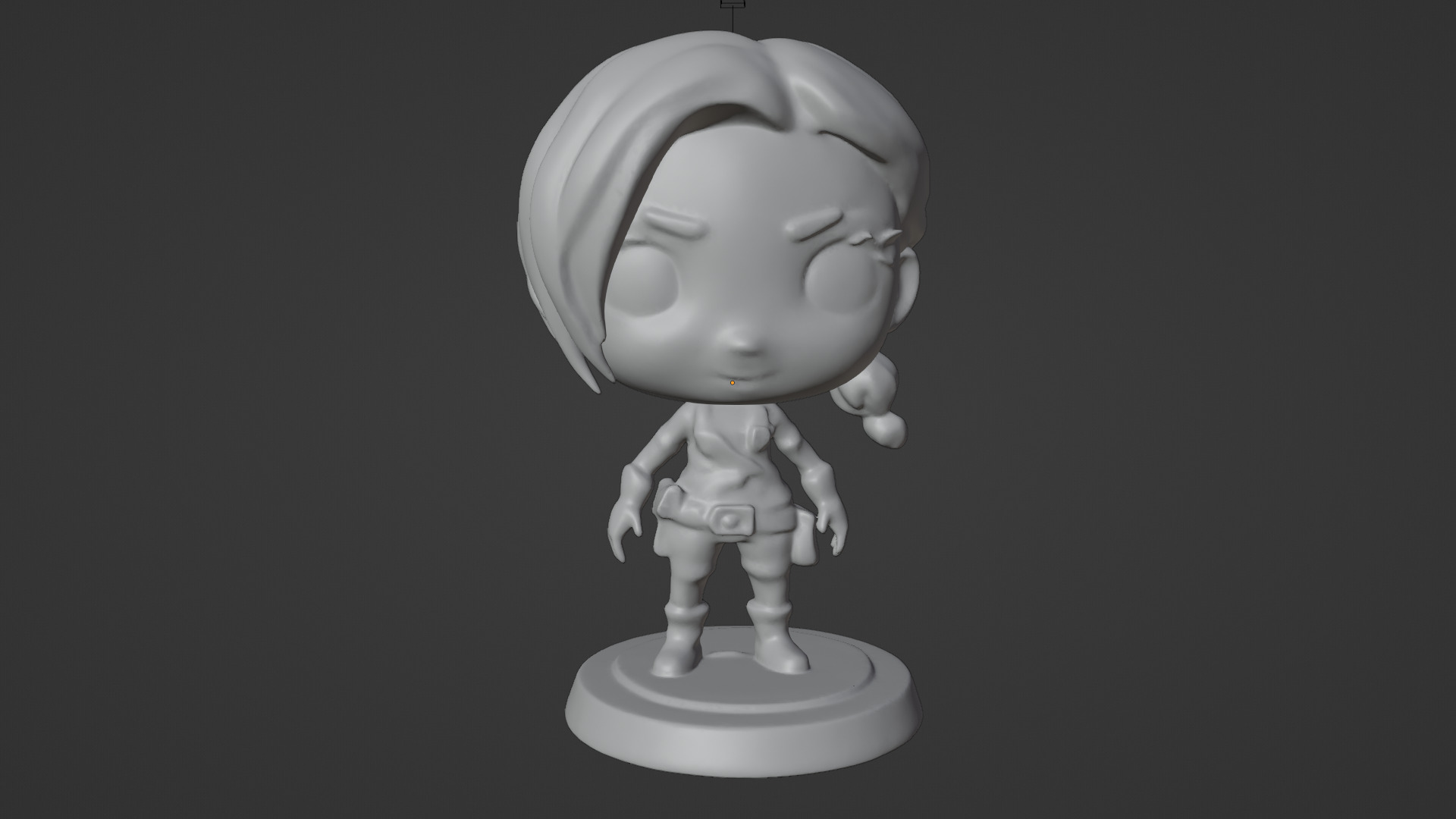 cartoon girl 3D print model_6