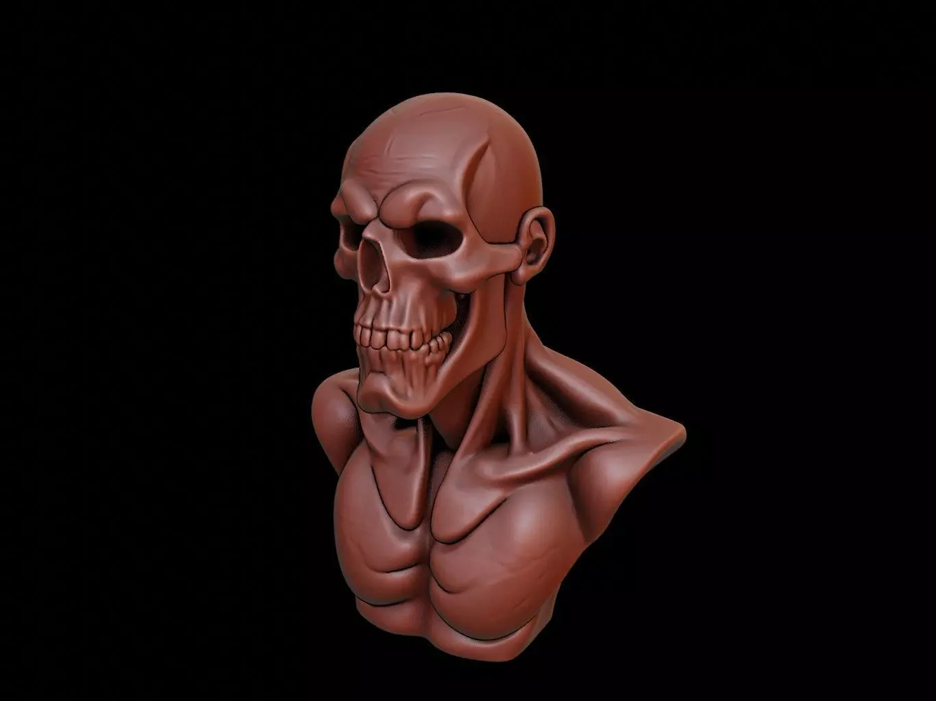 Skinwalker Beast Bust 3D print model