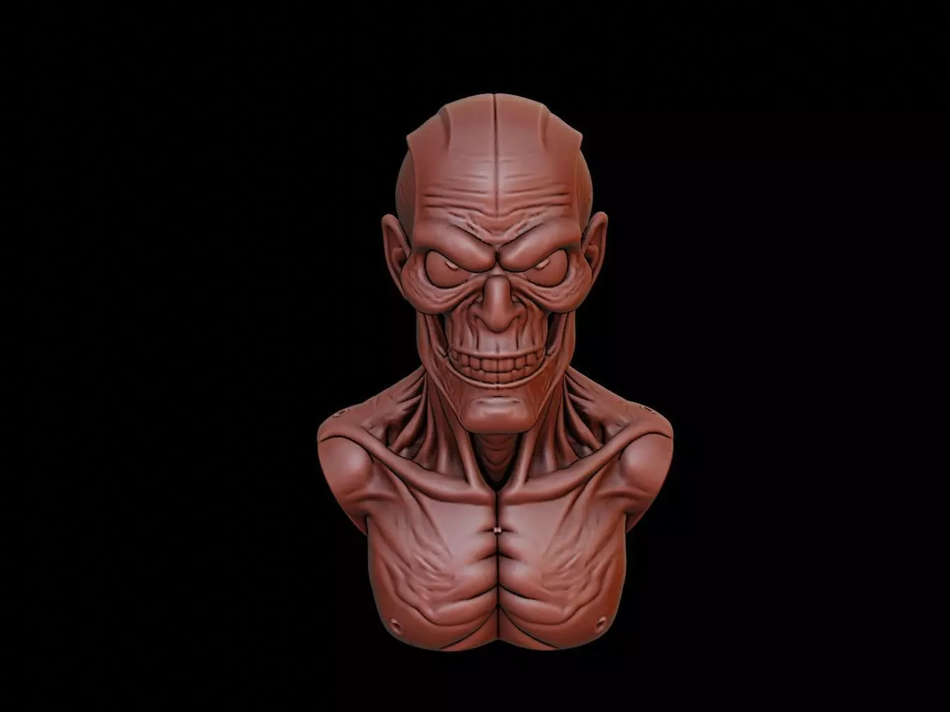 Skinwalker Beast Bust 3D print model_0