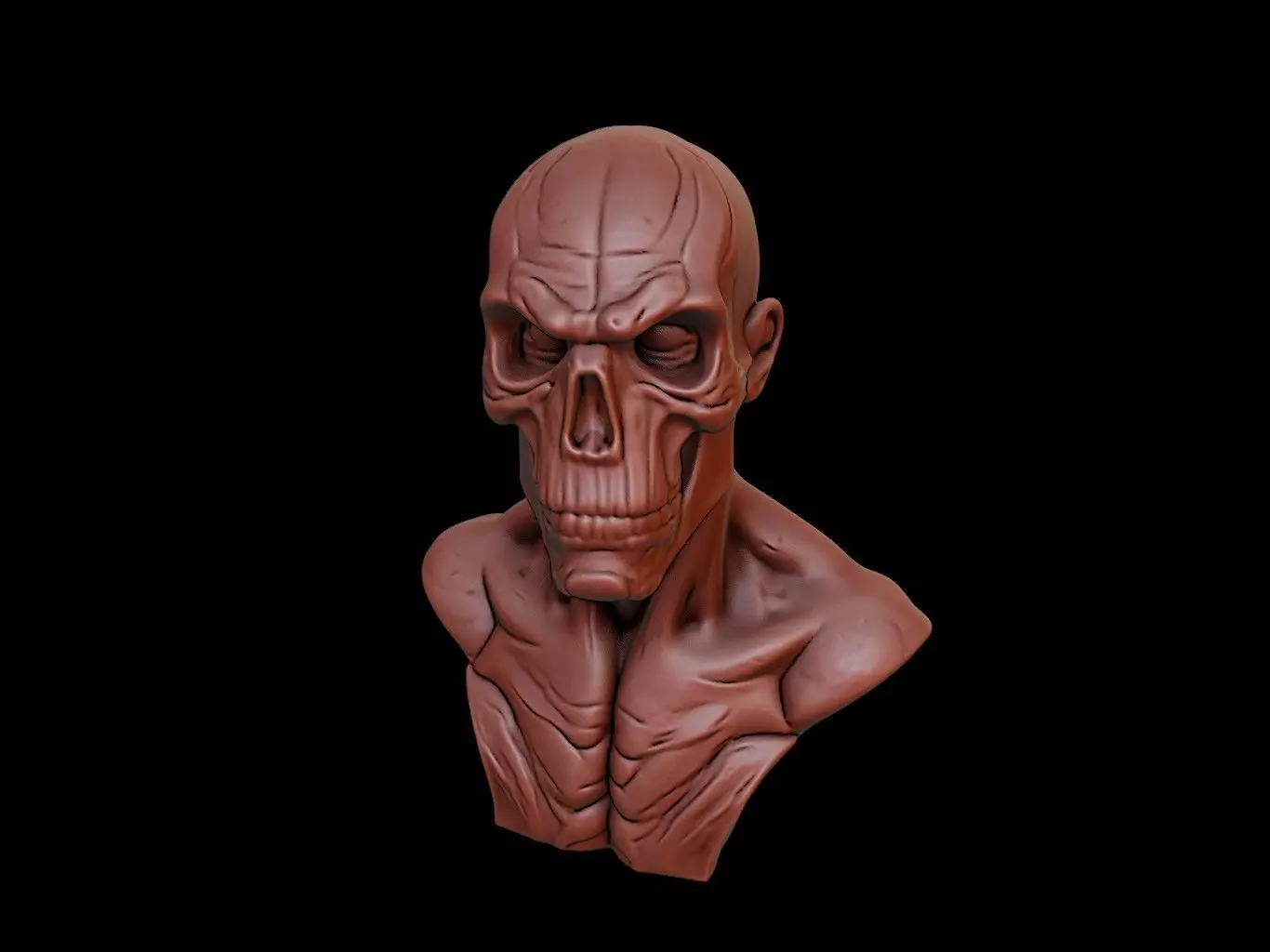 Skinwalker Beast Bust 3D print model