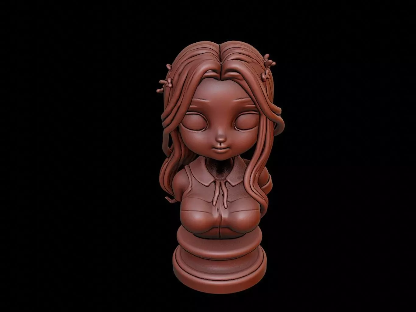 Sprite Beast Bust 3D print model_0