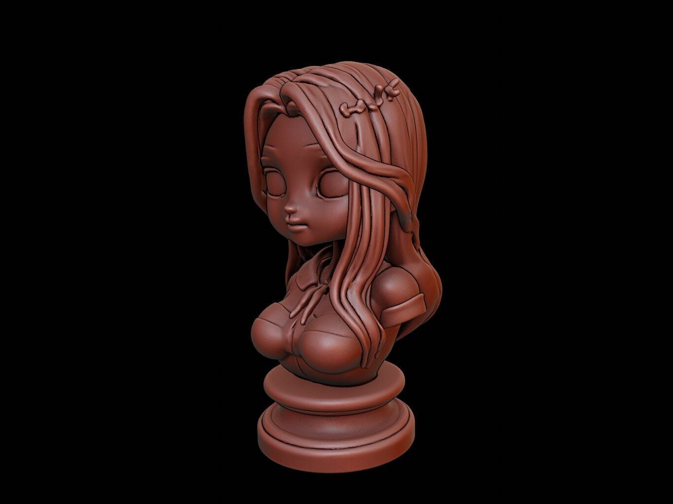 Sprite Beast Bust 3D print model_1