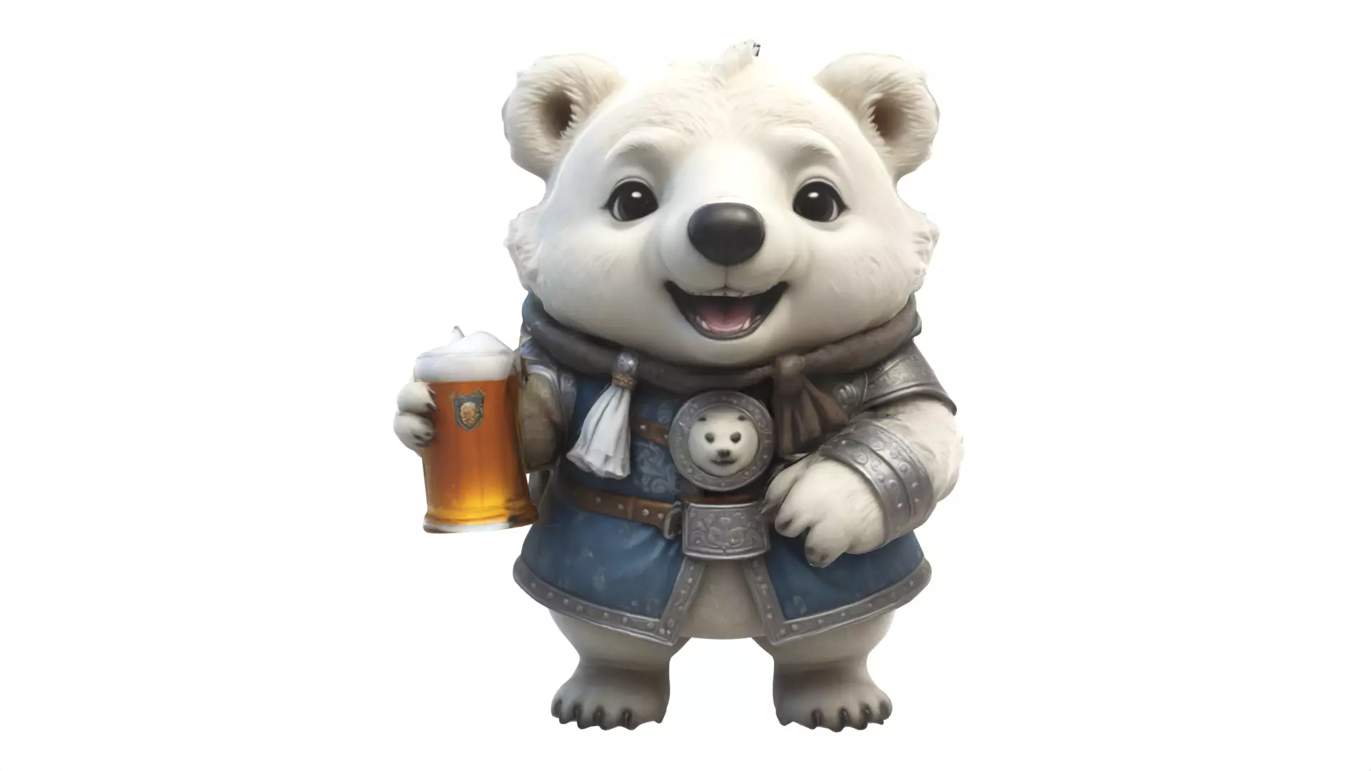 cartoon bear 3D print model_0