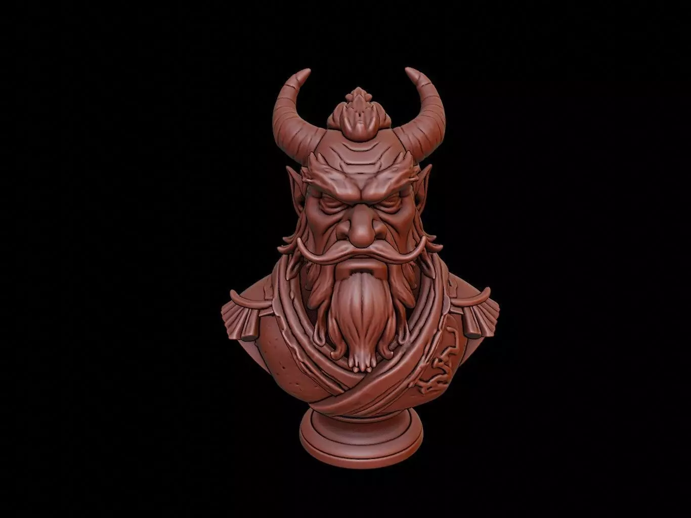 Tengu Beast Bust 3D print model