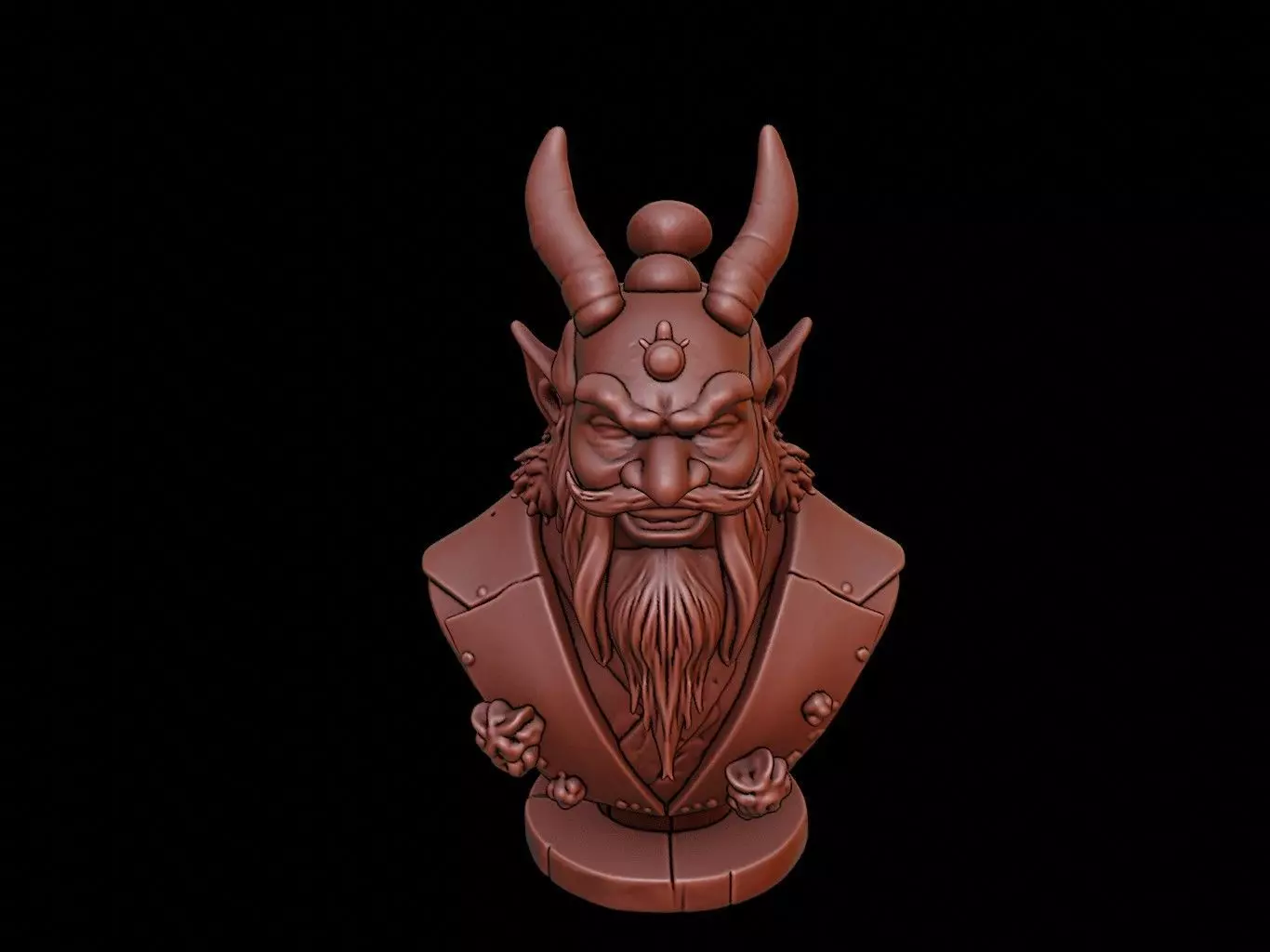 Tengu Beast Bust 3D print model