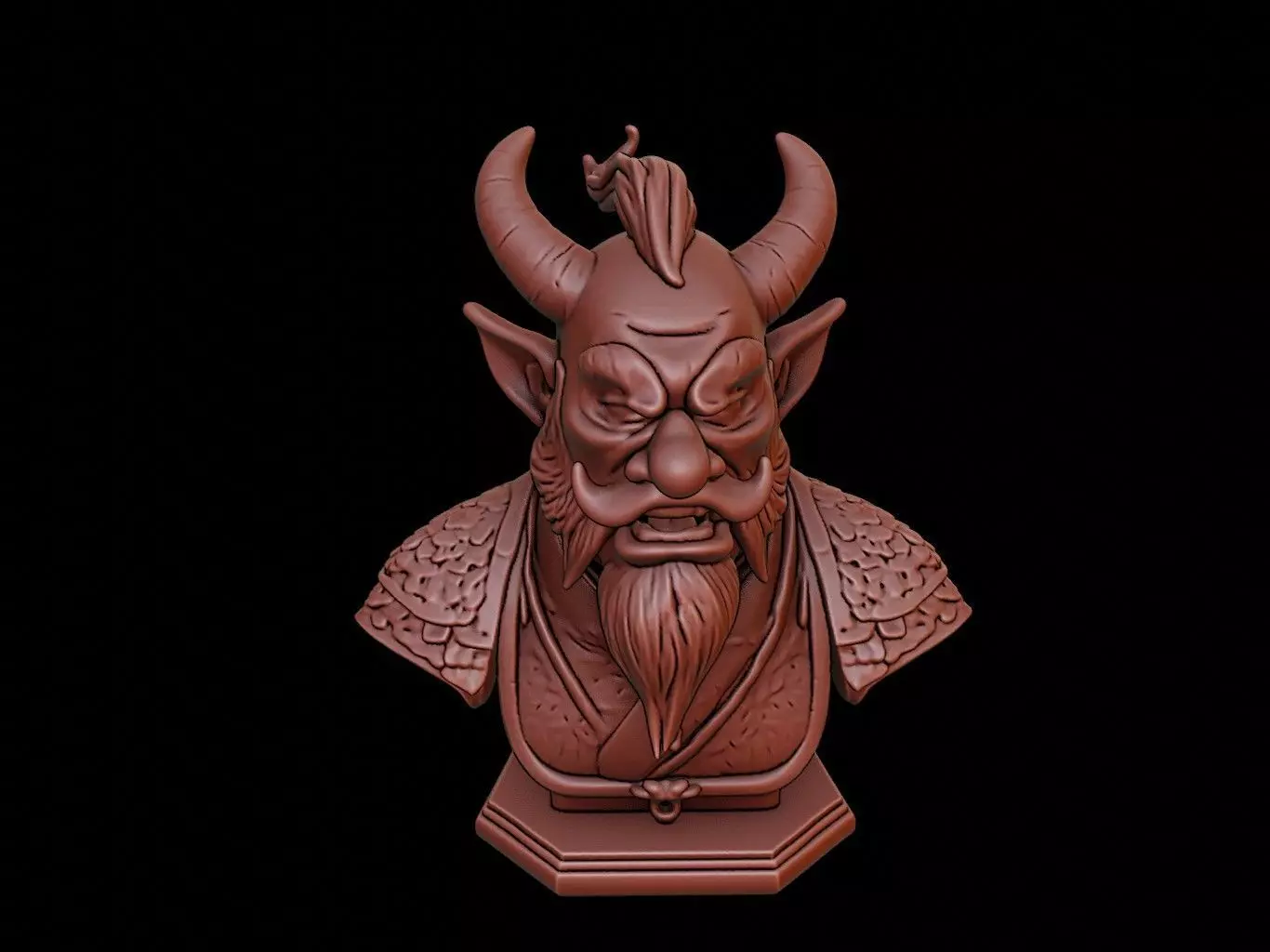 Tengu Beast Bust 3D print model