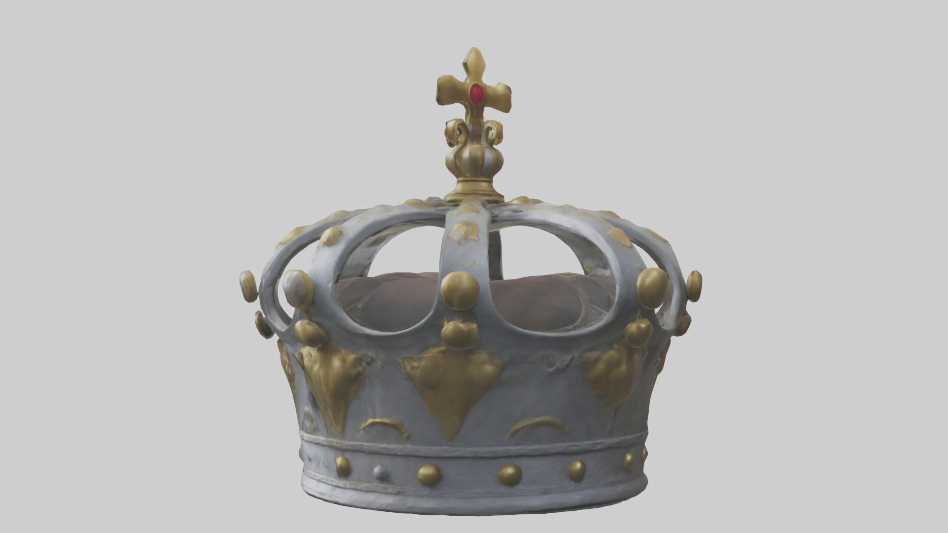 Kings Crown model Low-poly 3D model_1