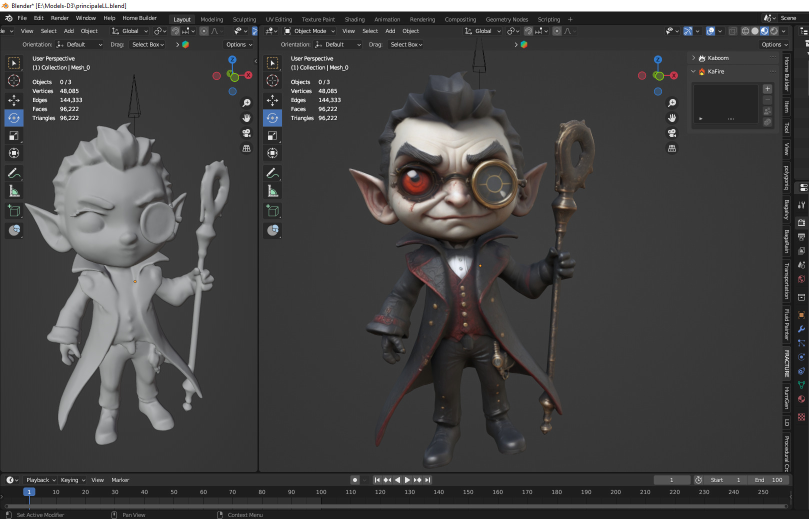cartoon vampire  3D print model_2