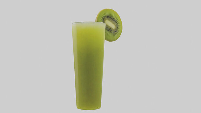 Kiwi juice model Low-poly 3D model 2
