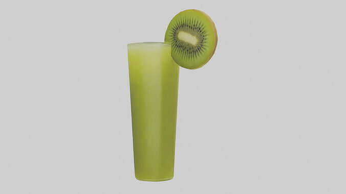 Kiwi juice model Low-poly 3D model 3