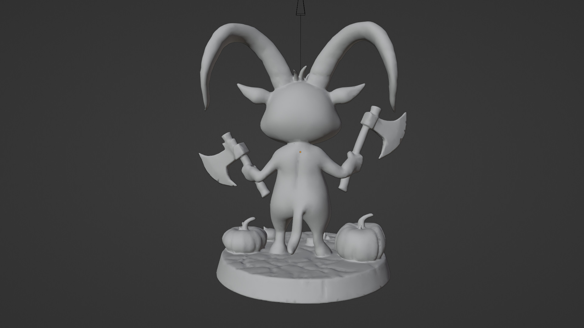 cartoon goat goblin 3D print model_4