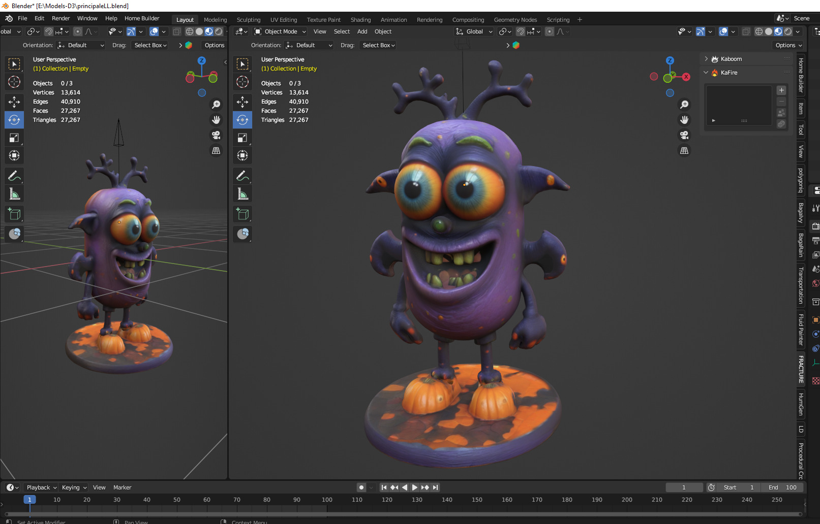 cartoon monster 3D print model_2