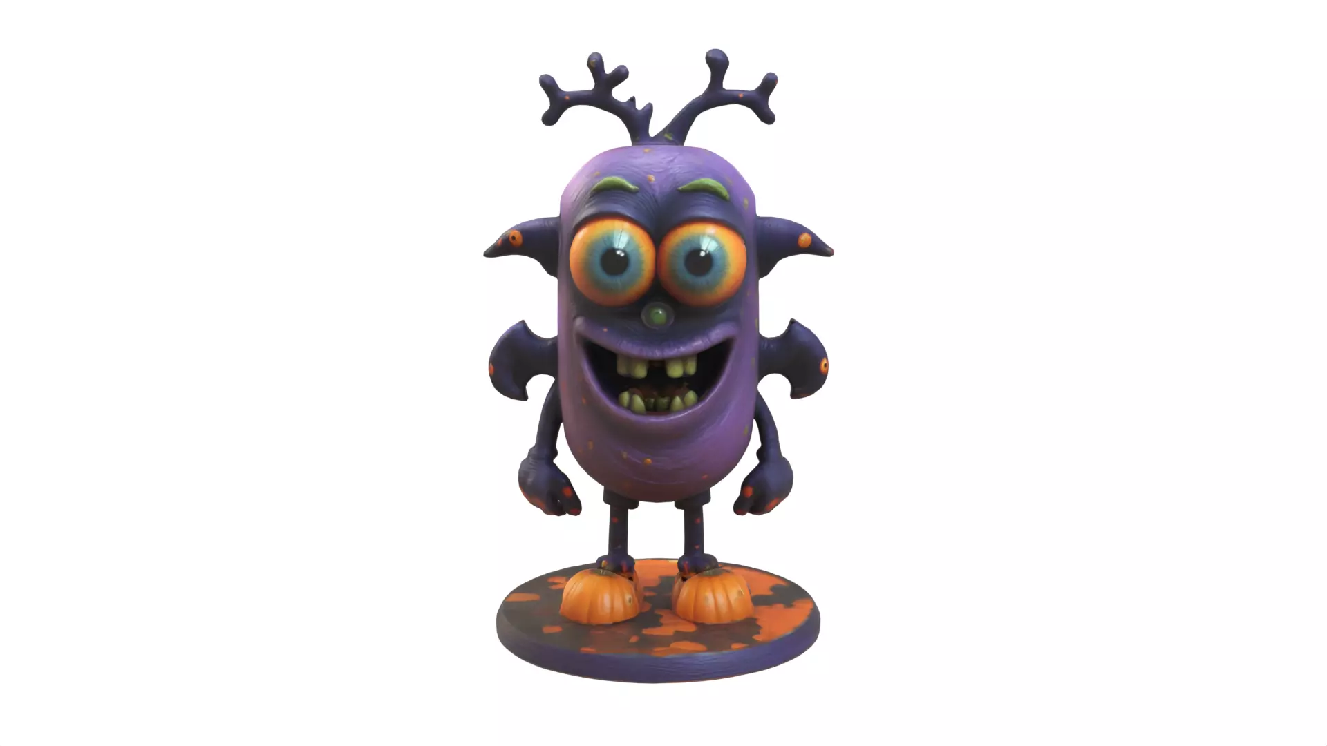 cartoon monster 3D print model_0