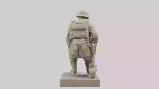 Kneeling Soldier sculpture model