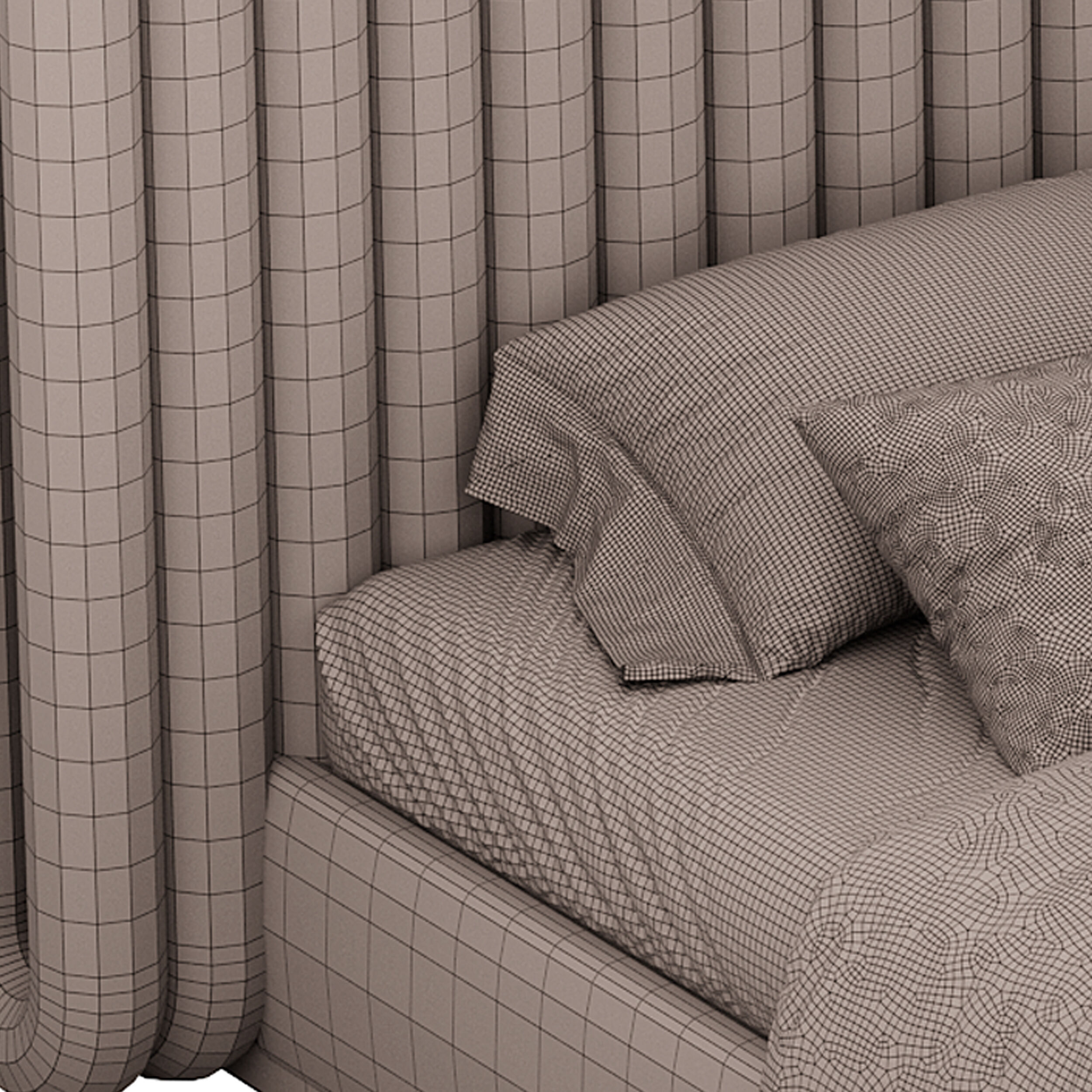POST FUTURE BED 3D model_14