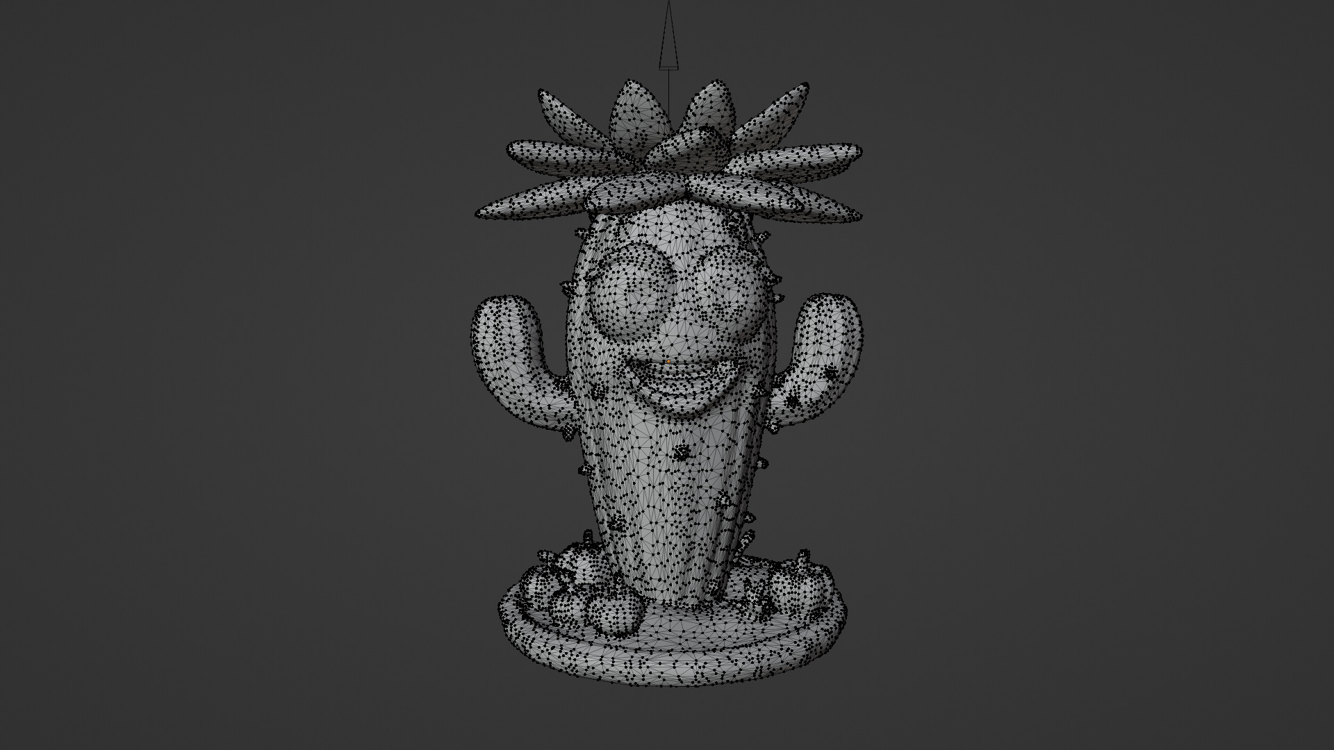 Cartoon cactus 3D print model_6