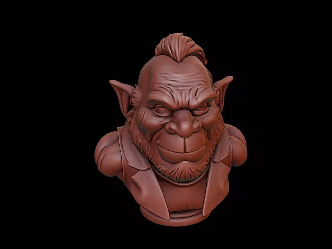Troll Beast Bust 3D print model_0