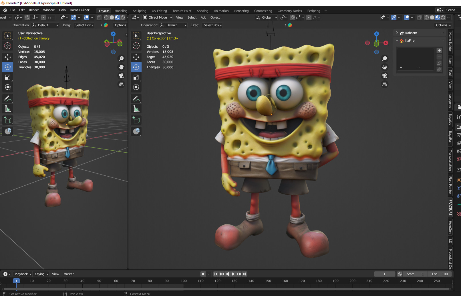 Spongebob cartoon 3D print model_2