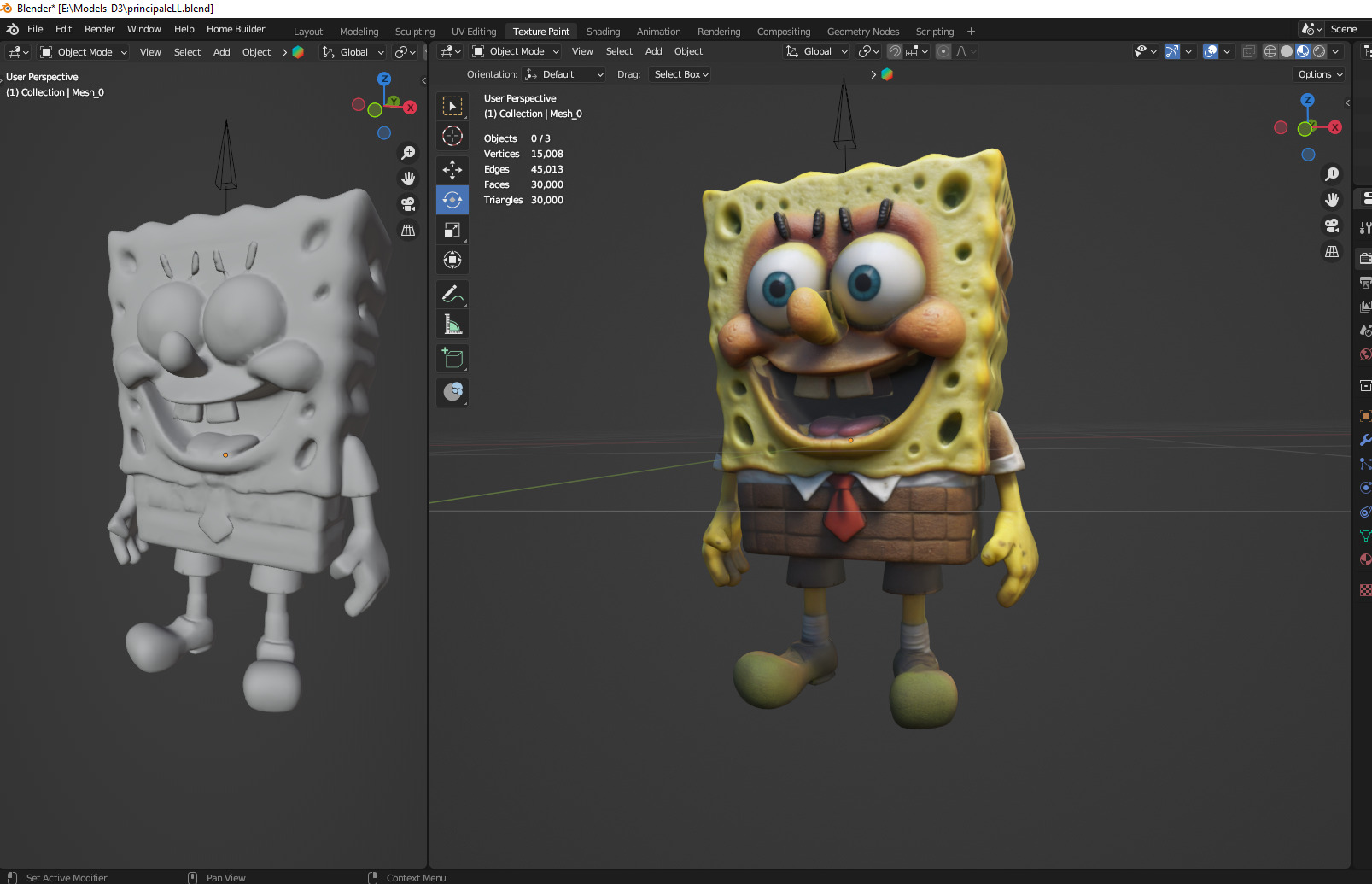 Spongebob cartoon 3D print model_2