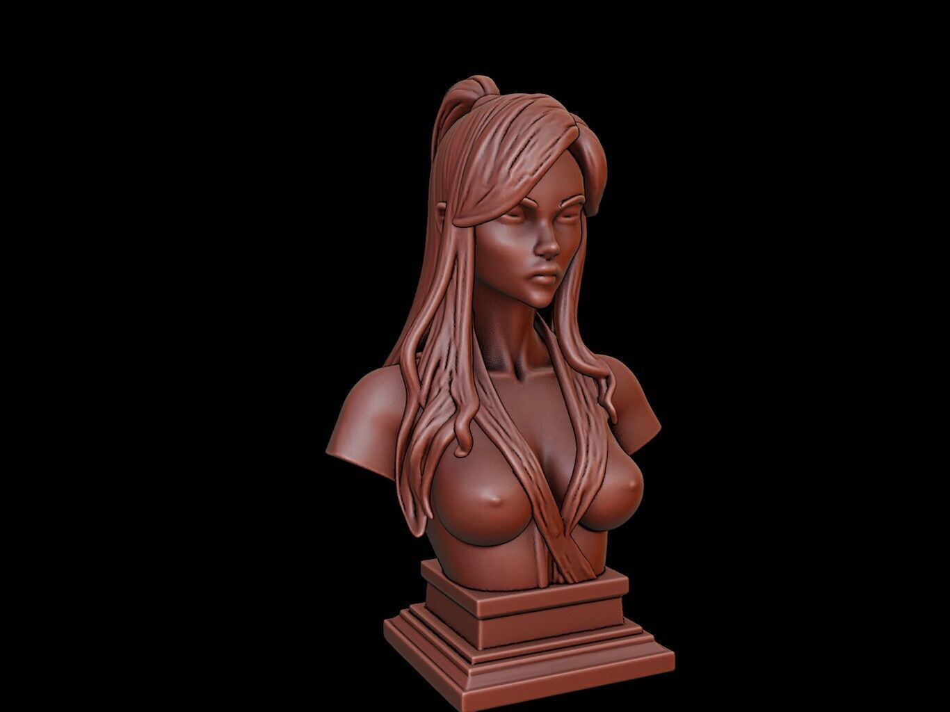 Yuki-onna Beast Bust 3D print model_2