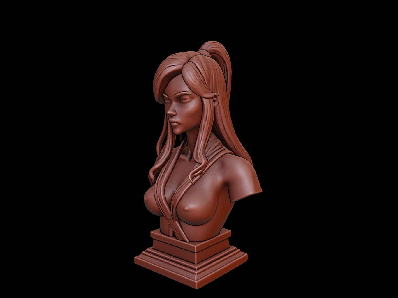Yuki-onna Beast Bust 3D print model_1