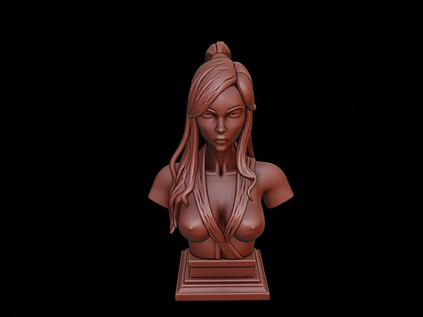 Yuki-onna Beast Bust 3D print model_0