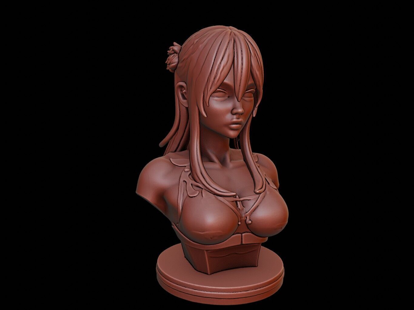 Yuki-onna Beast Bust 3D print model_2