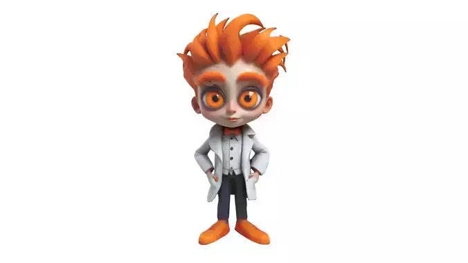 cartoon doctor boy 3D print model