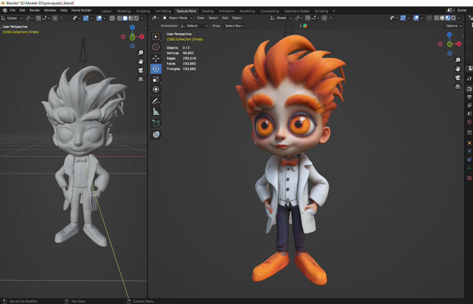 cartoon doctor boy 3D print model_2