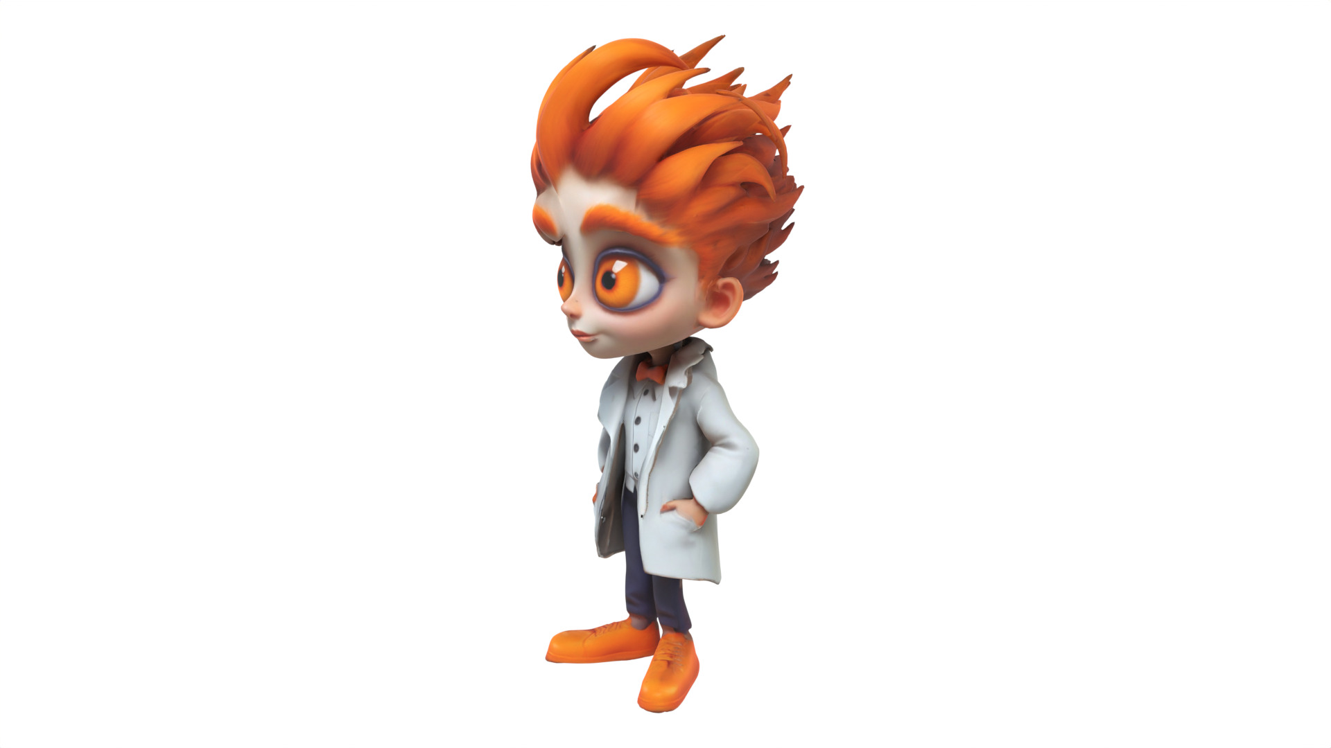 cartoon doctor boy 3D print model_3