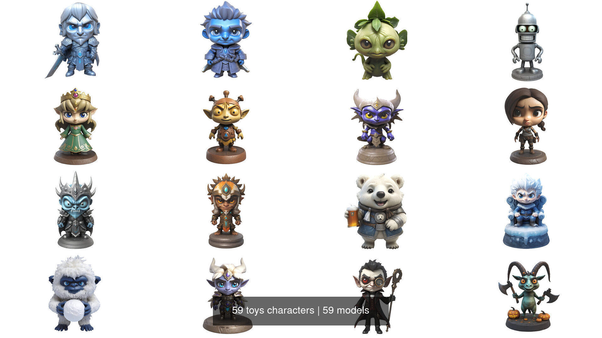 toys characters 59 items 3D Model Collection_63