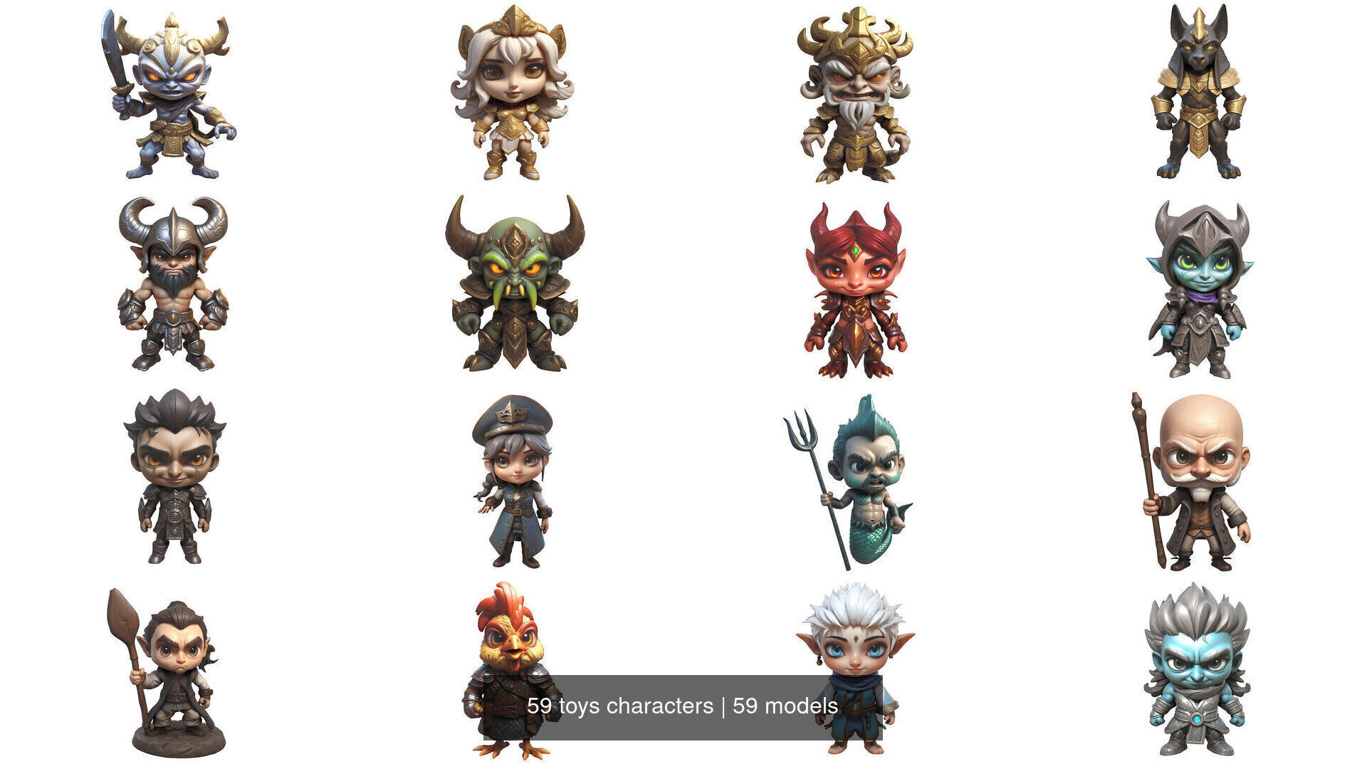 toys characters 59 items 3D Model Collection_61