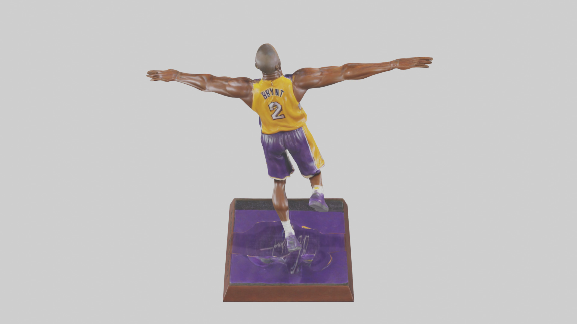 Kobe Bryant statue model Low-poly 3D model_15